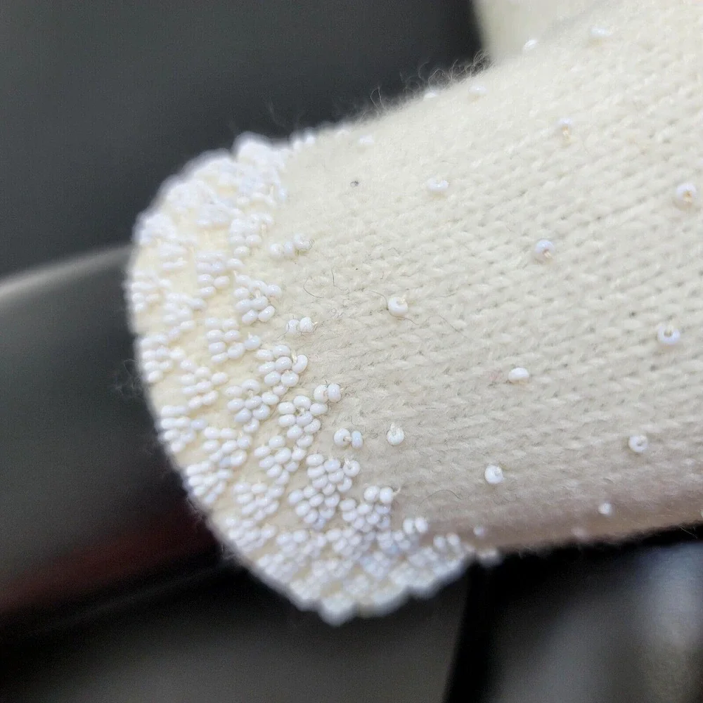 Vintage 50s Astral White Beaded Gloves‎ British Hong Kong Mid Century Bridal